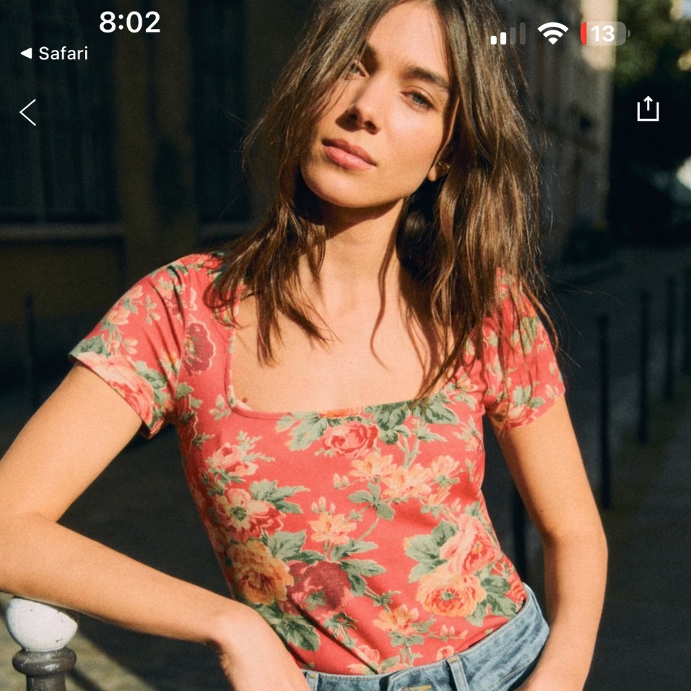 Sezane brand new floral tee with tags